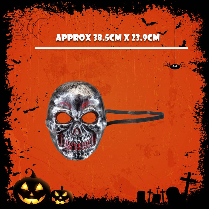 Halloween Skull Mask Silver Halloween Party, Trick or Treat  Skull