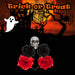 Halloween Glitter Headband 3 Roses Skull Design Trick or Treat Party