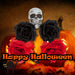 Halloween Glitter Headband 3 Roses Skull Design Trick or Treat Party