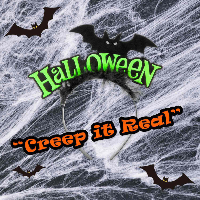 Halloween Bat Headband Halloween Party, Trick or Treat Green