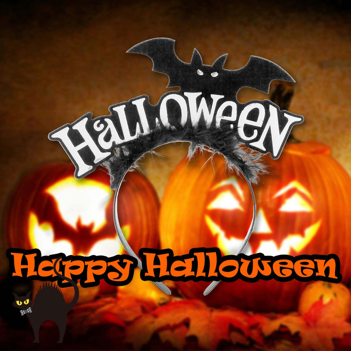 Halloween Bat Headband Halloween Party, Trick or Treat White