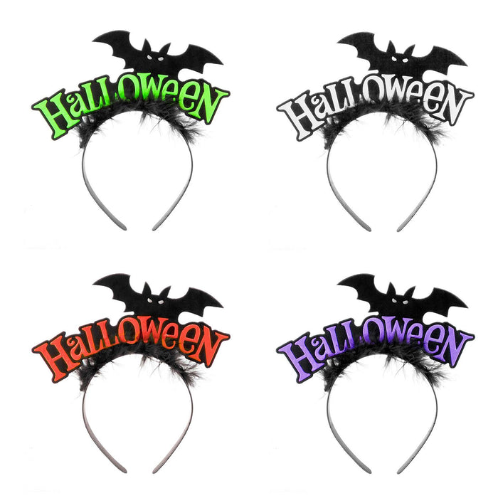Halloween Bat Headband Halloween Party, Trick or Treat White