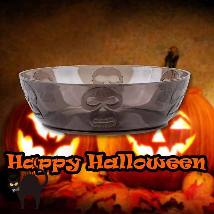 Halloween Skull Bowl Halloween Party, Trick or Treat 18cm x 5cm Black