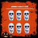 Skulls Pumpkin Set of Six Decorations Halloween Party, Trick or Treat Skulls