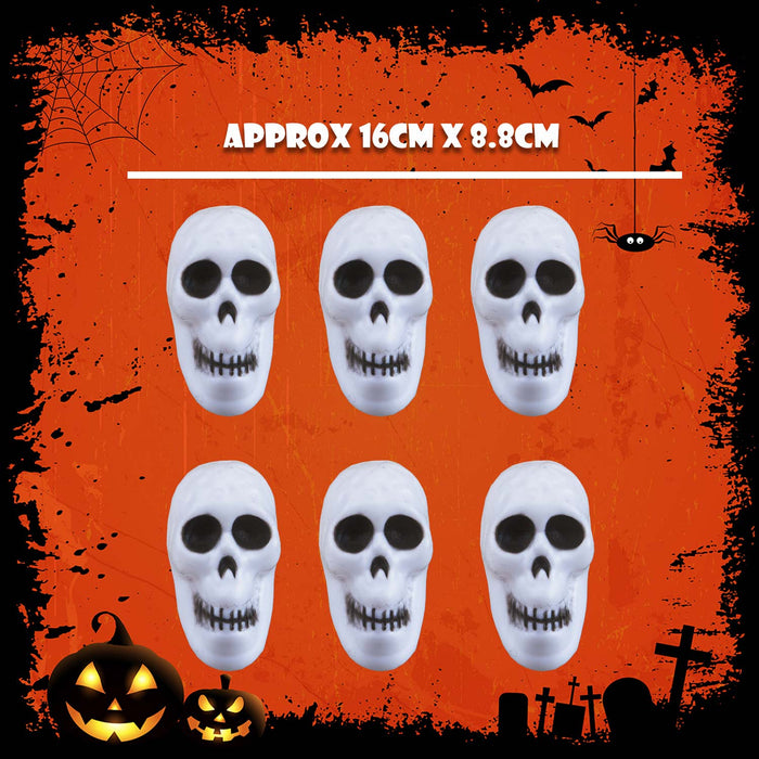 Skulls Pumpkin Set of Six Decorations Halloween Party, Trick or Treat  Skulls