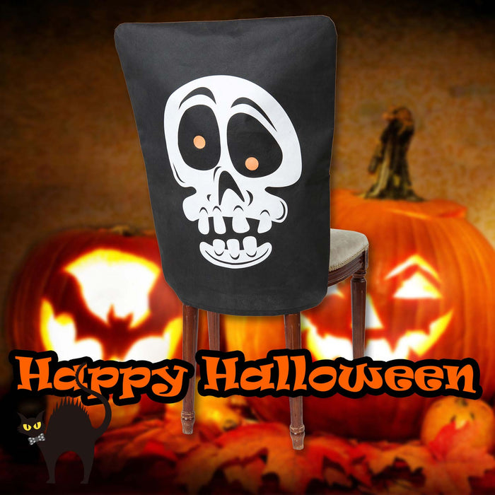 Halloween Chair Covers Halloween Party, Trick or Treat 65cm x 50cm Skull