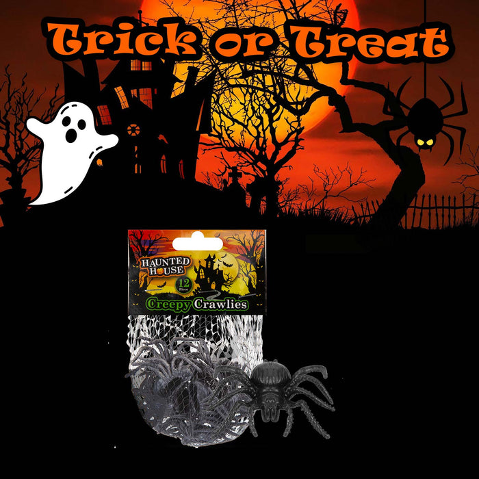 Halloween Creepy Crawlies Set Halloween Party, Trick or Treat Pack Spiders