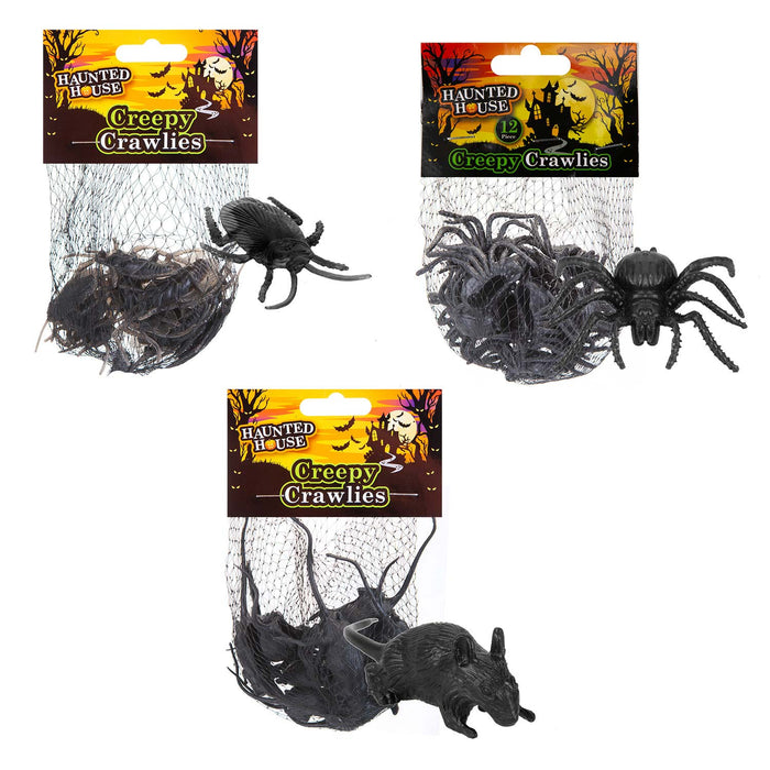 Halloween Creepy Crawlies Set Halloween Party, Trick or Treat Pack Spiders