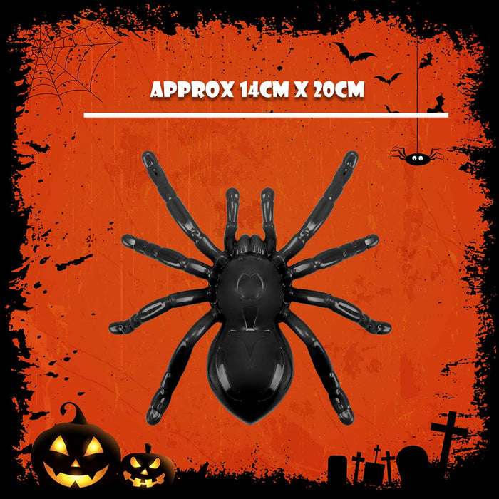 Light Up Spider with Suction Halloween Party, Trick or Treat  Black