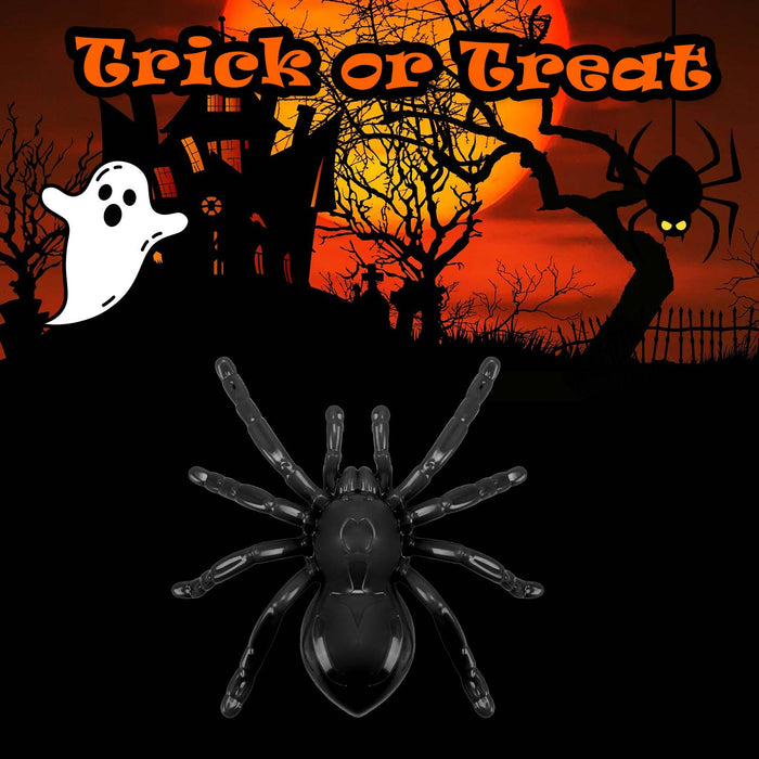 Light Up Spider with Suction Halloween Party, Trick or Treat  Black