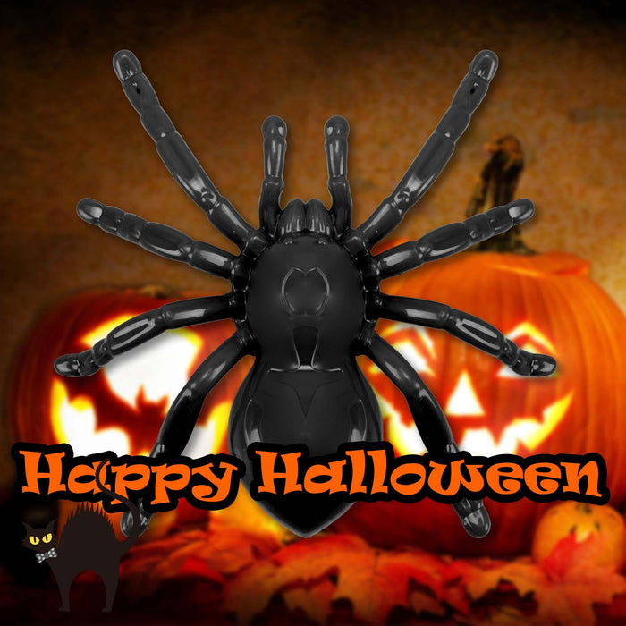 Light Up Spider with Suction Halloween Party, Trick or Treat  Black