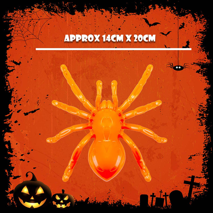 Light Up Spider with Suction Halloween Party, Trick or Treat  Orange