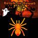 Light Up Spider with Suction Halloween Party, Trick or Treat  Orange