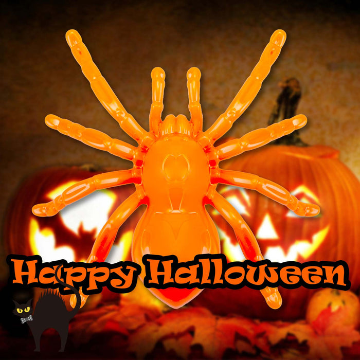 Light Up Spider with Suction Halloween Party, Trick or Treat  Orange