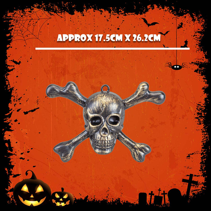 Halloween Wall Decorations Skull & Crossbones Party, Trick or Treat  Gold