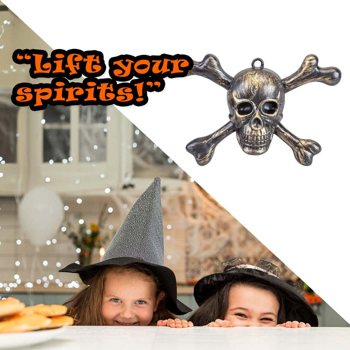 Halloween Wall Decorations Skull & Crossbones Party, Trick or Treat Gold