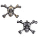Halloween Wall Decorations Skull & Crossbones Party, Trick or Treat Silver