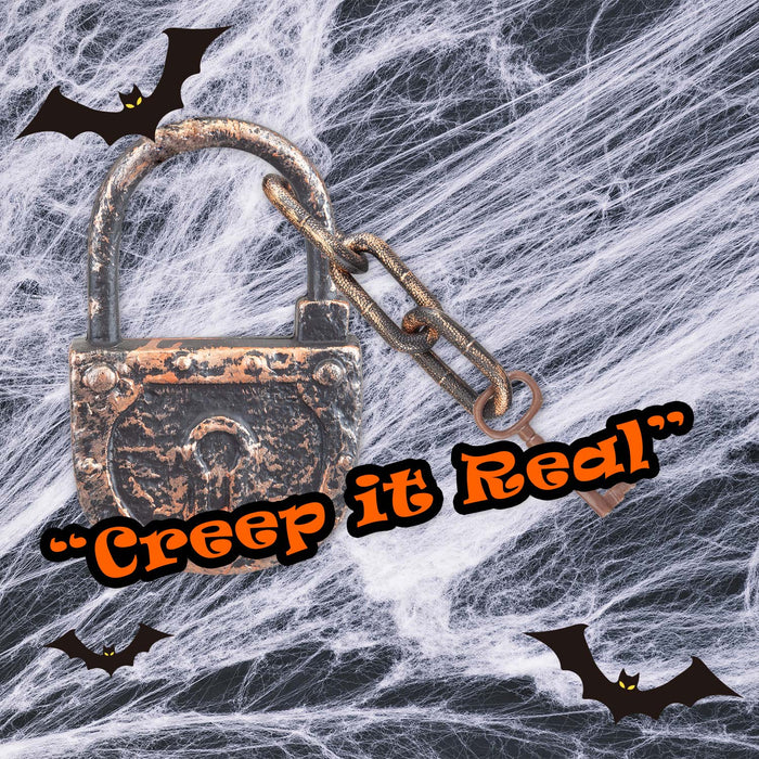 Halloween Decoration Lock, Chain & Key Halloween Party, Trick or Treat  Gold