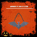 Hanging Bat Decoration Halloween Party, Trick or Treat  Grey