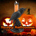 Flameless Halloween Crow Candle Halloween Party, Trick or Treat  Orange