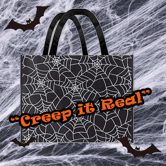 Halloween Shopper Bag Party, Trick or Treat Black Web
