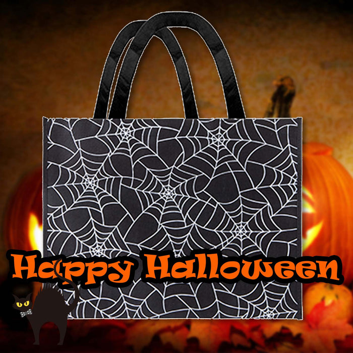 Halloween Shopper Bag Party, Trick or Treat Black Web