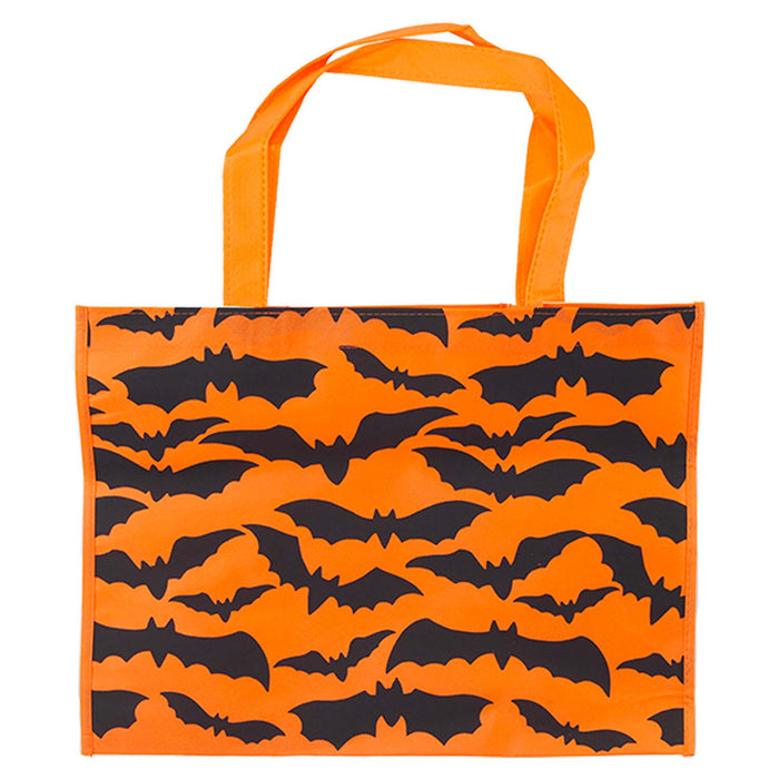 Halloween Shopper Bag Halloween Party, Trick or Treat 40cm x 32cm Orange Bat