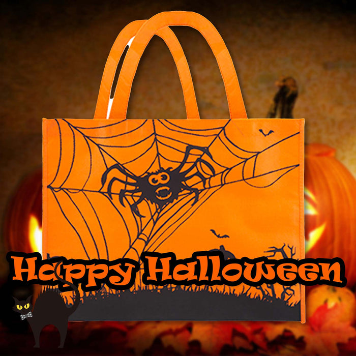 Halloween Shopper Bag Party, Trick or Treat Orange Spider