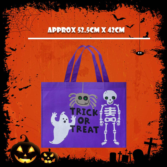 Halloween Shopper Bag Trick or Treat 40cm x 32cm Purple Trick Or Treat