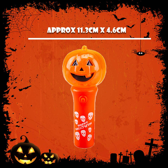 Halloween Light Up Wand Accessory Halloween Party, Trick or Treat 11.3cm Pumpkin