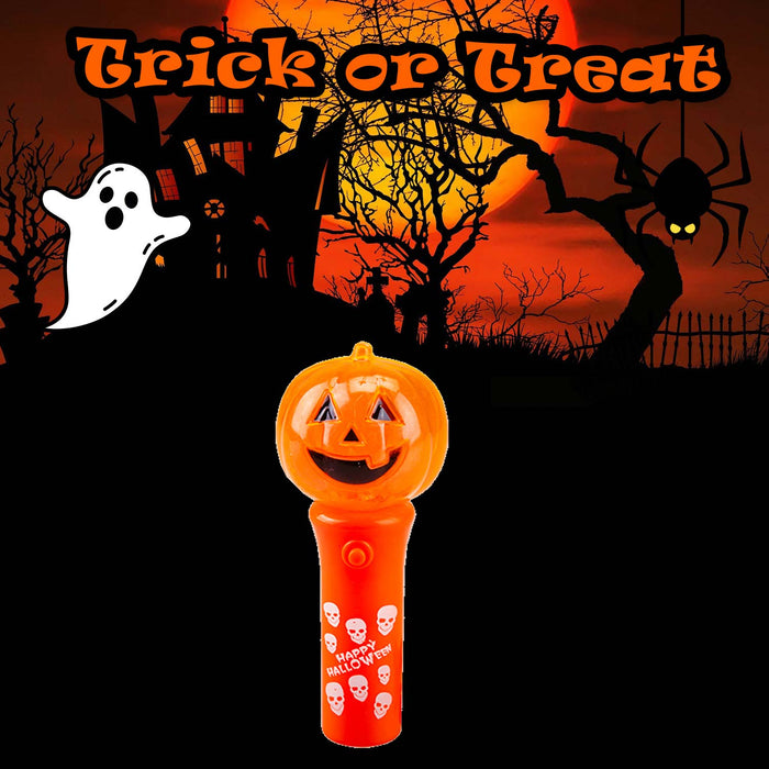 Halloween Light Up Wand Accessory Halloween Party, Trick or Treat 11.3cm Pumpkin