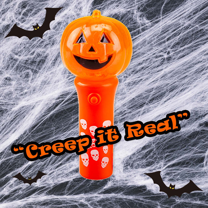 Halloween Light Up Wand Accessory Halloween Party, Trick or Treat 11.3cm Pumpkin