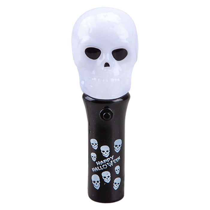 Halloween Light Up Wand Accessory Halloween Party, Trick or Treat 11.3cm Skull