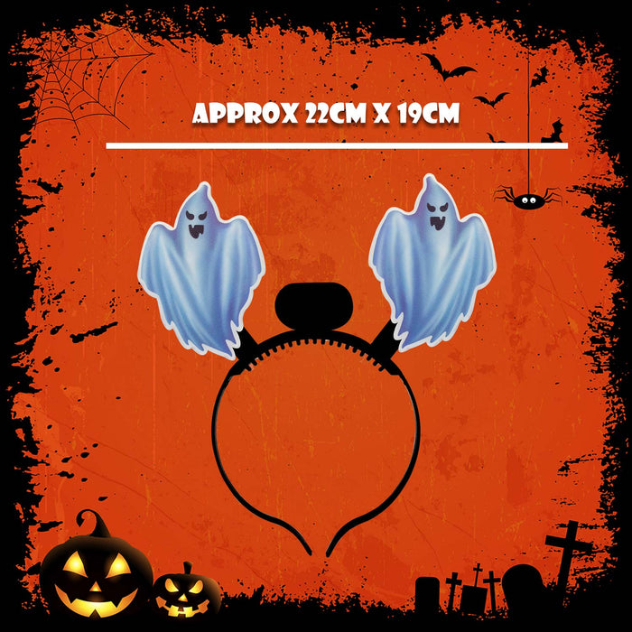 Halloween Headband Fibre Optic Light Up Hallows Party, Trick or Treat