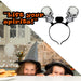 Halloween Headband Fibre Optic Light Up Hallows Party, Trick or Treat 22cm Skull