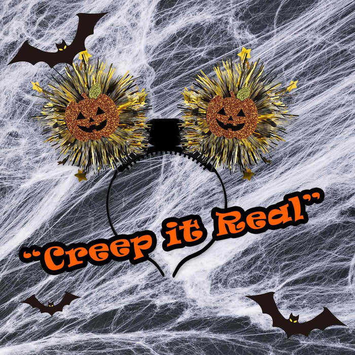 Halloween Headband Fibre Optic Light Up Party, Trick or