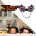 Halloween Headband Fibre Optic Light Up Hallows Party, Trick or Treat 22cm Skull