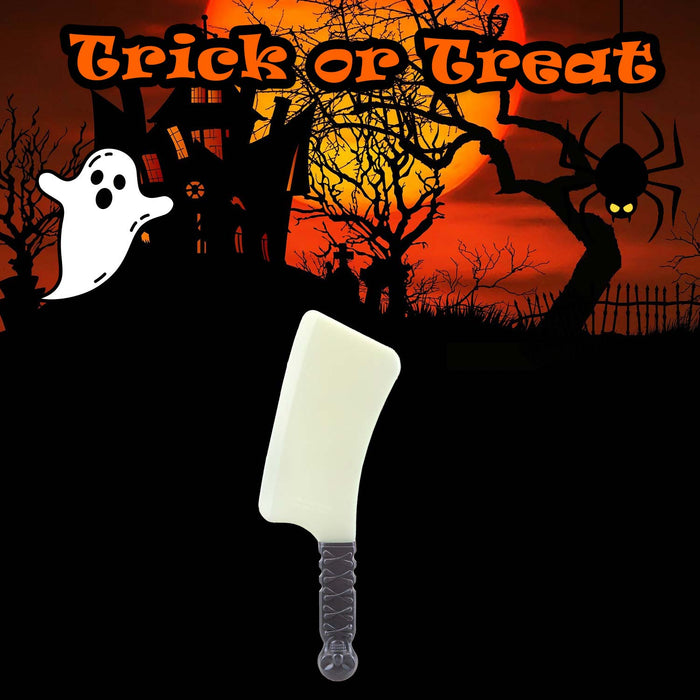 Halloween Weapon Cleaver Glow In The Dark Prop Trick or Treat 39.7cm Cleaver