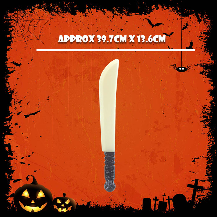 Halloween Weapon Machete Glow In The Dark Prop Trick or Treat 39.7cm Machete