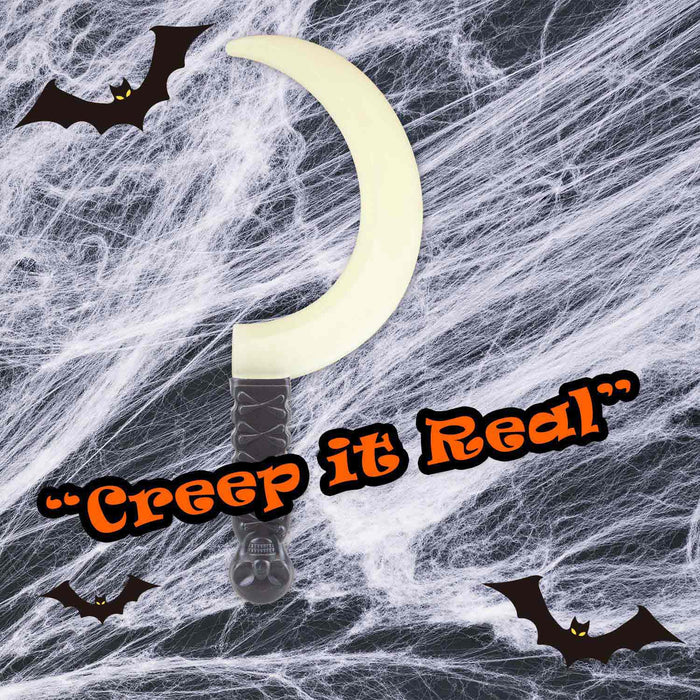 Halloween Weapon Sickle Glow In The Dark Prop Trick or Treat 39.