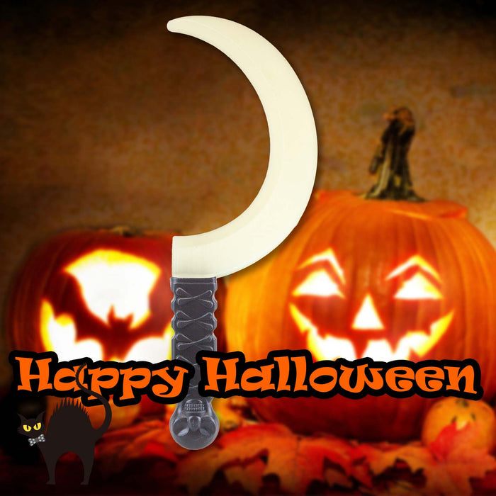 Halloween Weapon Sickle Glow In The Dark Prop Trick or Treat 39.