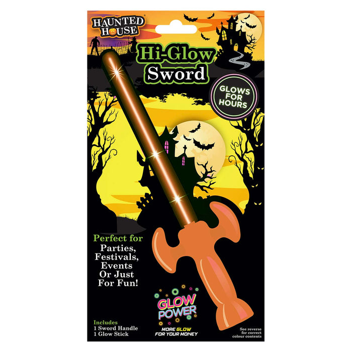 Halloween Glow Sword Prop Accessory Hallows Party, Trick or Treat 25.2cm Orange