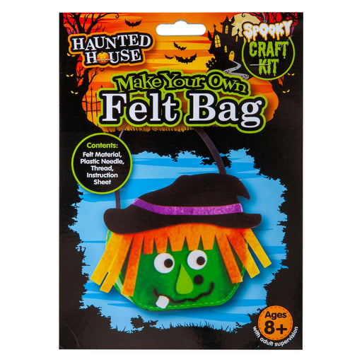 Halloween Felt Bag Kit Accessory Halloween Party, Trick or Treat 22cm Skull