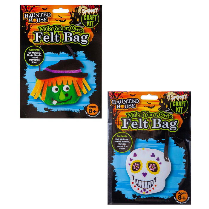 Halloween Felt Bag Kit Accessory Halloween Party, Trick or Treat 22cm Witch