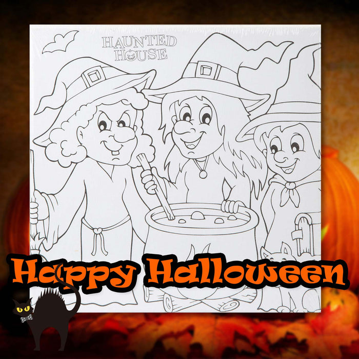 Halloween Canvas Craft Accessory Halloween Party, Trick or Treat 25cm Witch