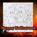 Halloween Canvas Craft Accessory Halloween Party, Trick or Treat 25cm Witch
