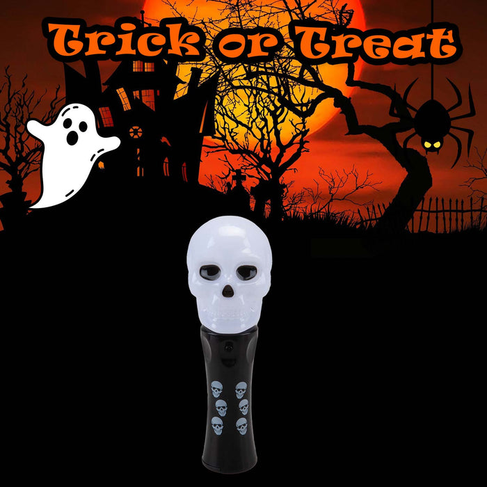 Halloween Flashing Wands Accessory Halloween Party, Trick or Treat 18.5cm Skull