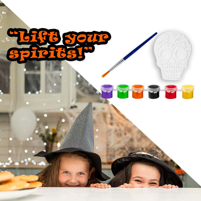 Halloween Decorations Craft Paint Kit Hallows Party, Trick or Treat 23. 5cm Skull