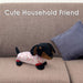 Sausage Dog Soft Toy - Dachshund Valentines Day Black with White Hearts 30cm