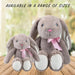 Sitting Floppy Pippin Rabbit In Grey 23cm